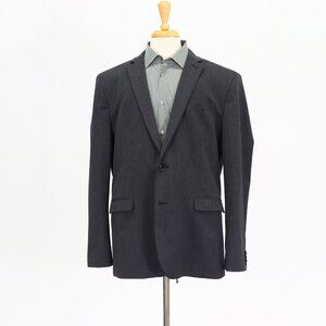 Express 48L Gray Solid 2-Button Sport Coat Blazer Jacket T155